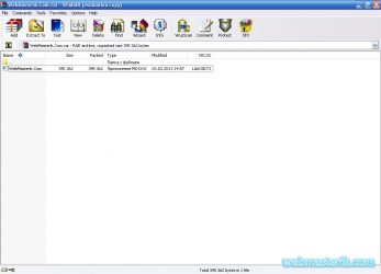 WinRAR ekran görüntüsü