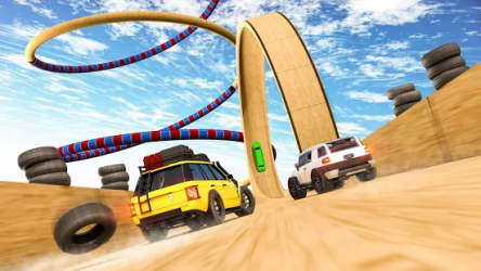 Superhero Mega Ramp Car Stunt ekran görüntüsü